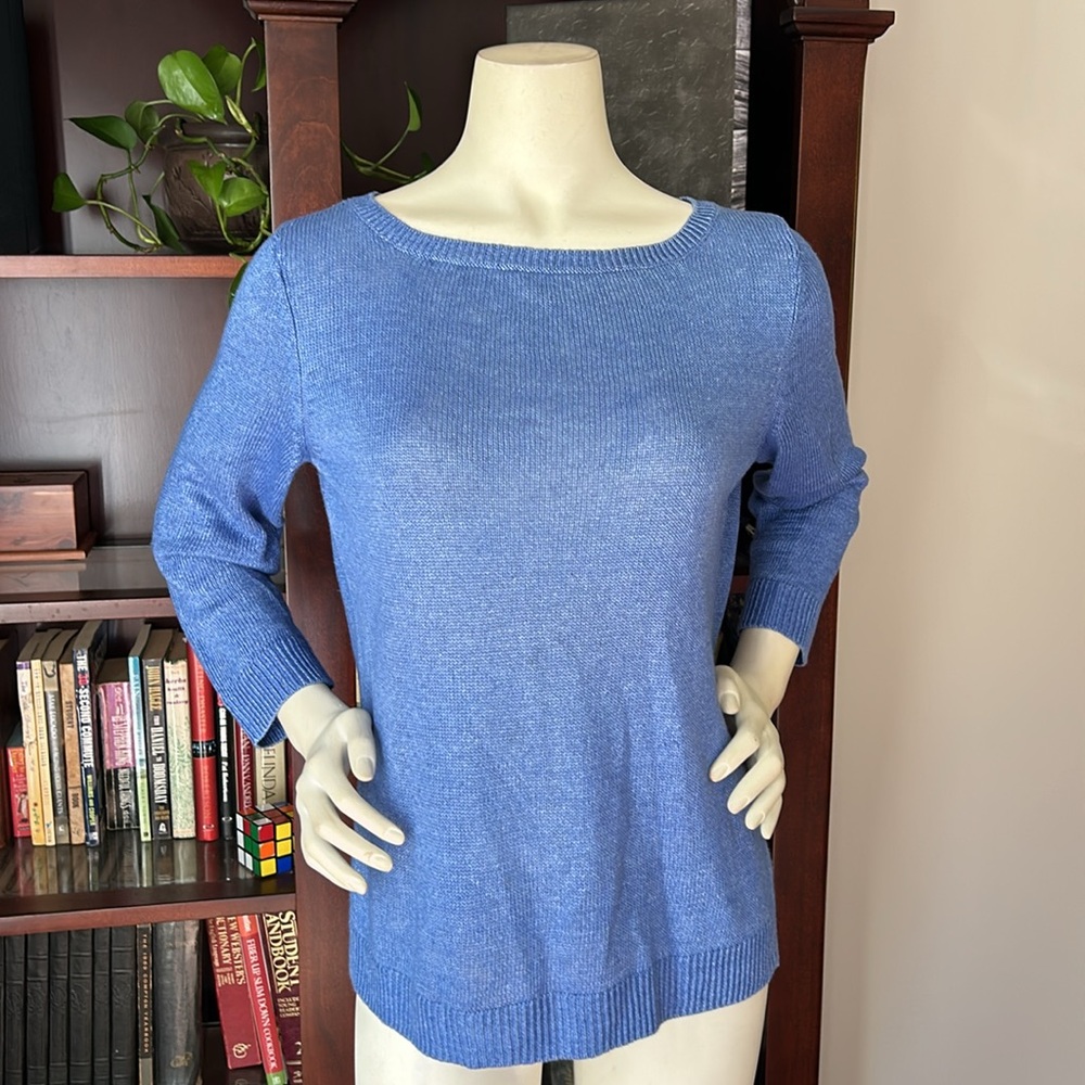 Talbots Linen 3/4 Sleeve top